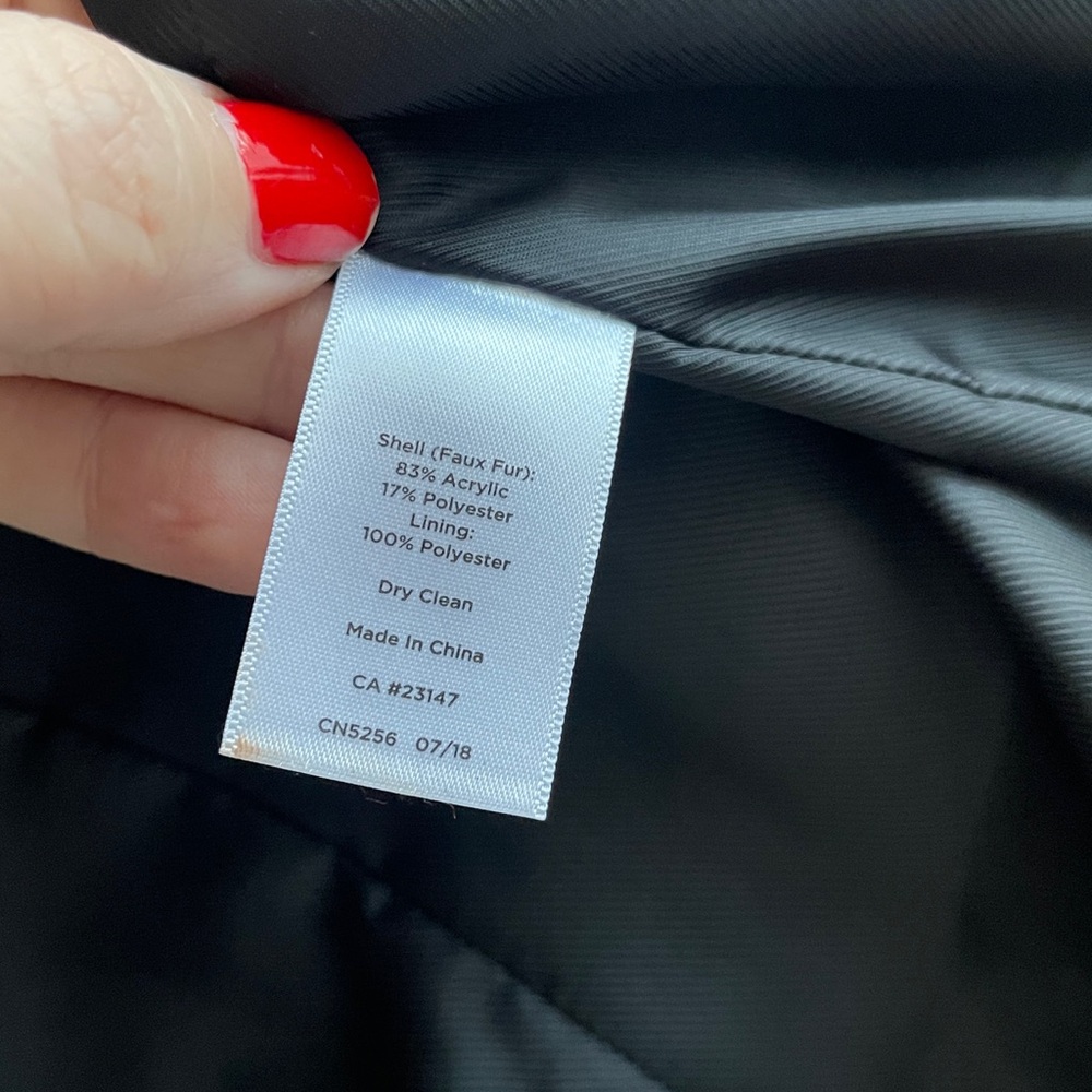 Talbots Black Faux Fur Jacket - Picture 7 of 8